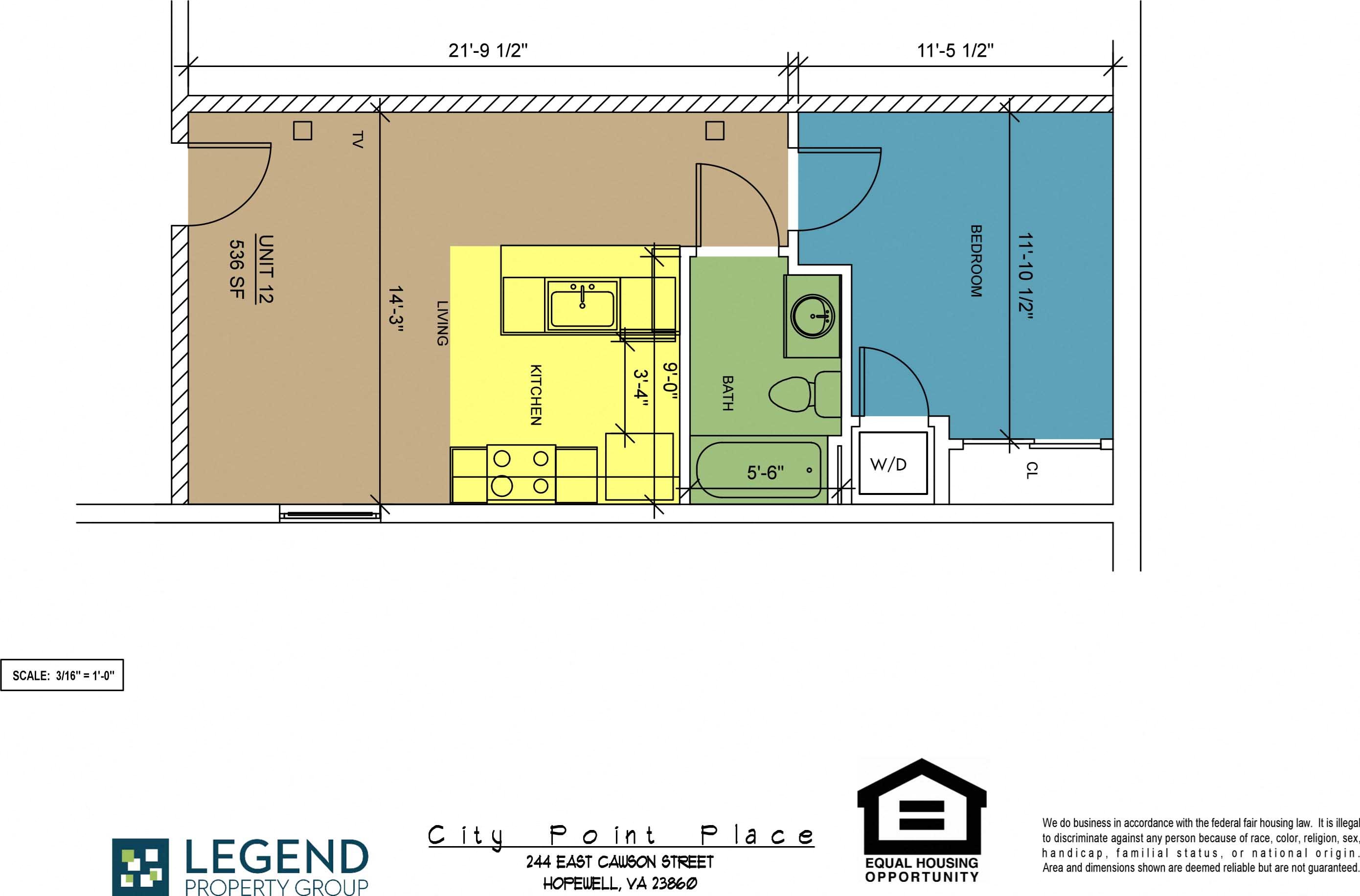 Floor Plans of City Point Place in Hopewell, VA